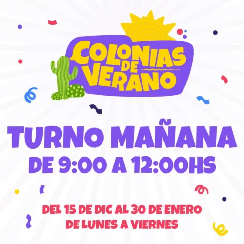 Portada colonias de Verano turno mañana